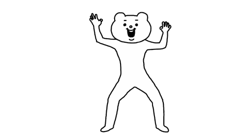 A Black And White Drawing Of A Bear Standing On Its Hind Legs With Its Arms Outstretched . Sticker