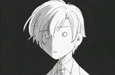 A Black And White Drawing Of A Boy Making A Face . GIF