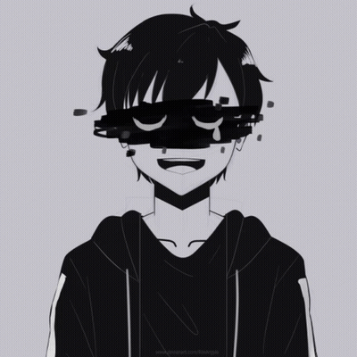A Black And White Drawing Of A Boy With A Hoodie On GIF