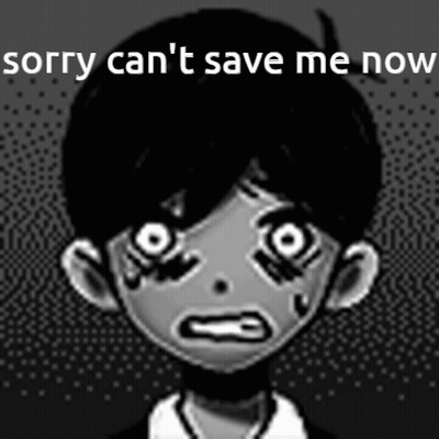 A Black And White Drawing Of A Boy With Big Eyes And The Words Sorry Can 'T Save Me Now GIF