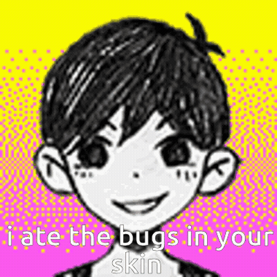 A Black And White Drawing Of A Boy With The Words `` I Ate The Bugs In Your Skin '' GIF