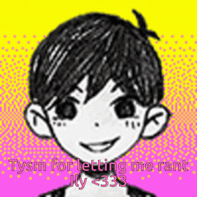 A Black And White Drawing Of A Boy With The Words Tysm For Letting Me Rant GIF