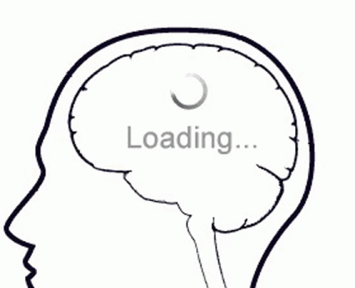 Black And White Brain Loading Drawing GIF