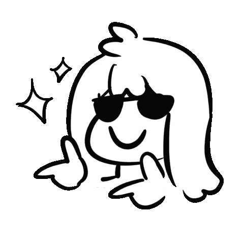 A Black And White Drawing Of A Cartoon Character Wearing Sunglasses And Giving A Thumbs Up . Sticker