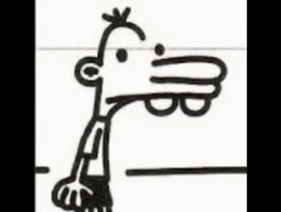 A Black And White Drawing Of A Cartoon Character With A House In The Background Is Cut In Half . GIF