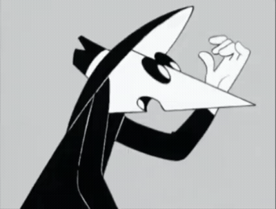 A Black And White Drawing Of A Cartoon Character With A Long Beak And Gloves . GIF