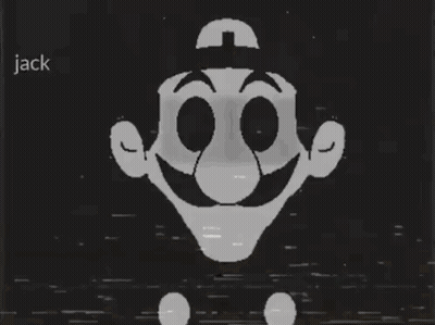A Black And White Drawing Of A Cartoon Character With A Mustache And A Hat . GIF