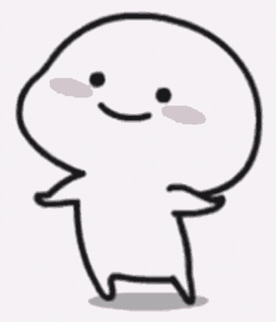 A Black And White Drawing Of A Cartoon Character With A Smiley Face And A Thumbs Up . GIF