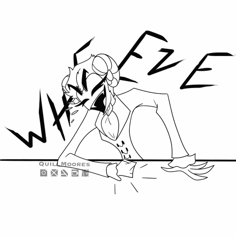 A Black And White Drawing Of A Cartoon Character With The Word Freeze Written On It GIF