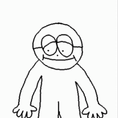 A Black And White Drawing Of A Cartoon Character With The Word Yea On The Bottom GIF
