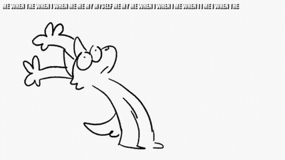 A Black And White Drawing Of A Cat With A Flower On Its Head GIF