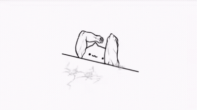 A Black And White Drawing Of A Cat With A Red Ribbon Around Its Neck And The Word Want Written Below It . GIF