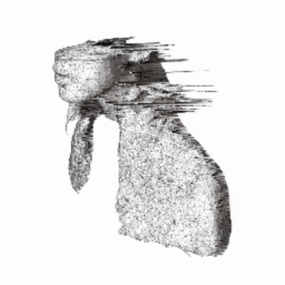A Black And White Drawing Of A Chicken 'S Head GIF