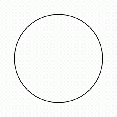 A Black And White Drawing Of A Circle With A Black Outline GIF