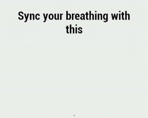 A Black And White Drawing Of A Circle With The Words `` Sync Your Breathing With This '' . GIF