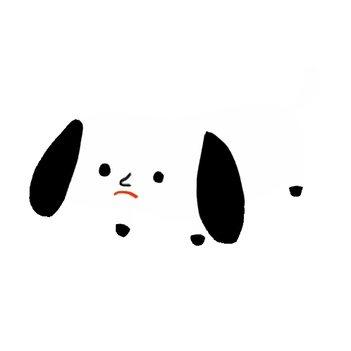 A Black And White Drawing Of A Dog 'S Face With A Red Nose . Sticker