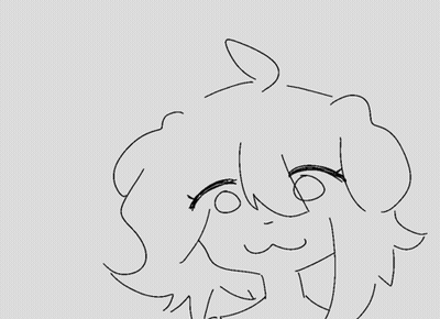 A Black And White Drawing Of A Dog With The Word Woof Above It GIF