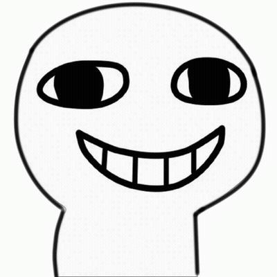 A Black And White Drawing Of A Face With Big Teeth GIF