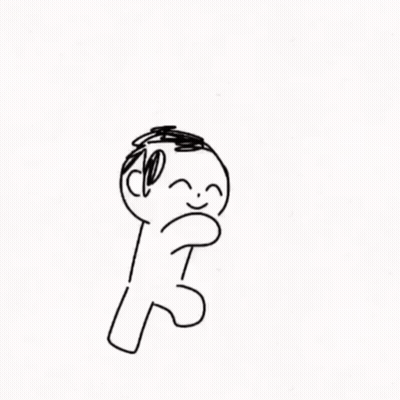 A Black And White Drawing Of A Gingerbread Man With Headphones On . GIF