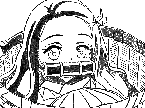 A Black And White Drawing Of A Girl In A Barrel Sticker