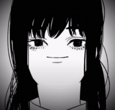 A Black And White Drawing Of A Girl Making A Funny Face GIF