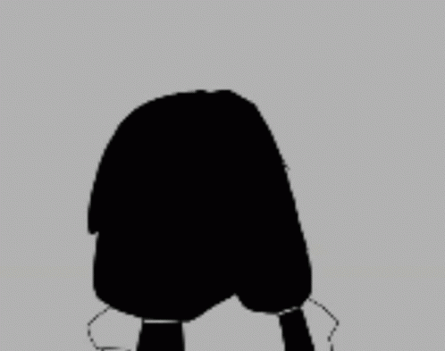 A Black And White Drawing Of A Girl With A Hat GIF