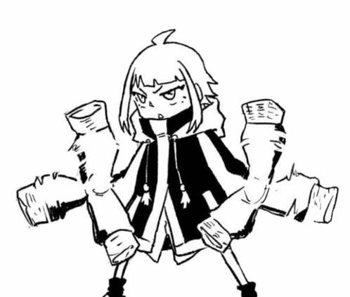 A Black And White Drawing Of A Girl With Many Hands . GIF
