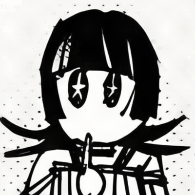 A Black And White Drawing Of A Girl With Stars In Her Eyes GIF