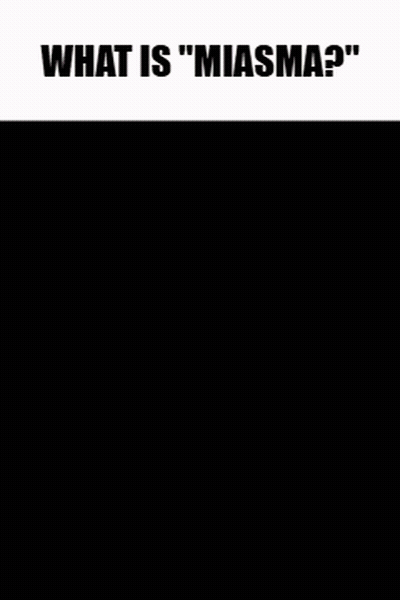 A Black And White Drawing Of A Girl With The Words " What Is Miasma " At The Top GIF