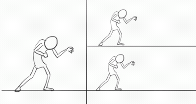 A Black And White Drawing Of A Group Of People Running GIF