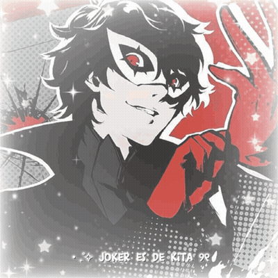 A Black And White Drawing Of A Joker With The Words Joker Es De Kita Written On The Bottom GIF