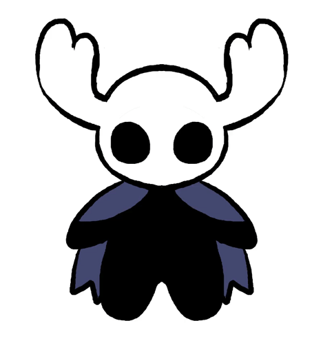 A Black And White Drawing Of A Knight With Horns And A Purple Cape . GIF