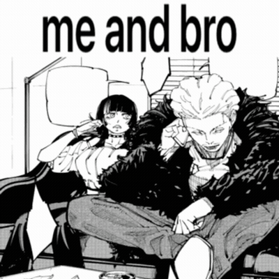 A Black And White Drawing Of A Man And A Woman With The Words Me And Bro Written Above Them GIF