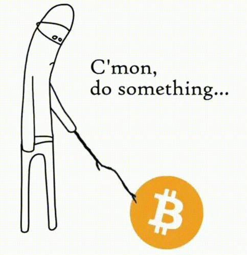 A Black And White Drawing Of A Man Holding A Stick And A Coin With The Letter B On It GIF
