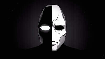 A Black And White Drawing Of A Man In A Helmet GIF
