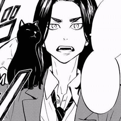 A Black And White Drawing Of A Man In A Suit And Tie Holding A Cat GIF