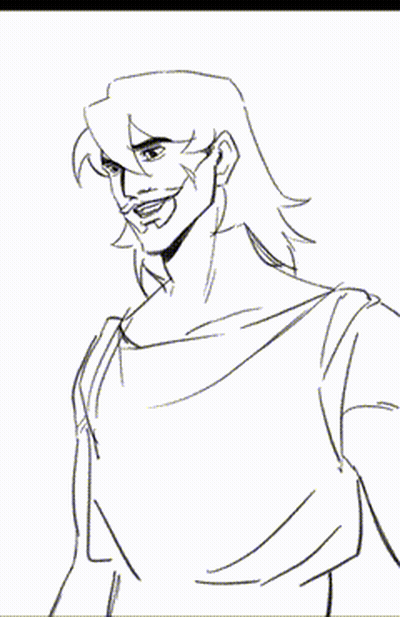 A Black And White Drawing Of A Man 'S Arm GIF
