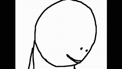 A Black And White Drawing Of A Man 'S Face With An Angry Expression . GIF