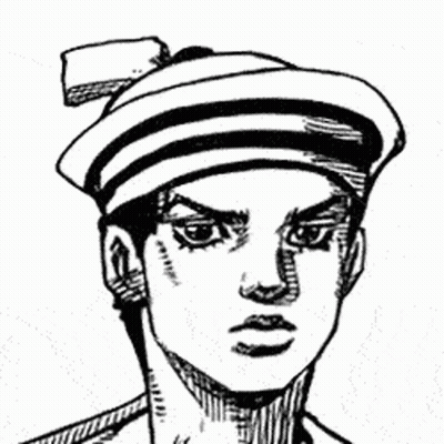 A Black And White Drawing Of A Man Wearing A Hat And A Bow . GIF