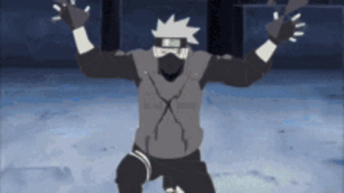 A Black And White Drawing Of A Man With A Mask On GIF