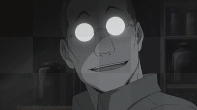 A Black And White Drawing Of A Man With Glasses GIF
