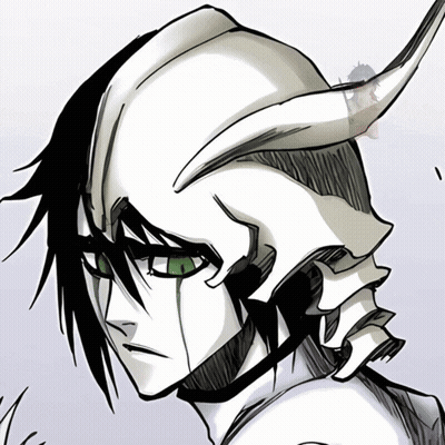 A Black And White Drawing Of A Man With Horns GIF
