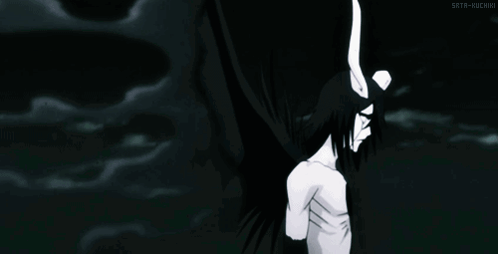 A Black And White Drawing Of A Man With Horns And The Words Srta-Kuchin On The Bottom Right GIF