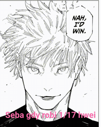 A Black And White Drawing Of A Man With The Words Nah I 'D Win Above Him GIF