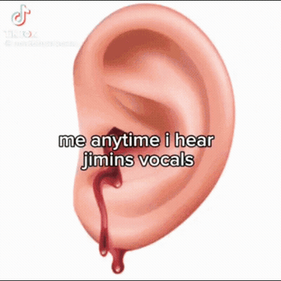 A Black And White Drawing Of A Person Covering Their Ears With Their Hands And A Bloody Finger . GIF