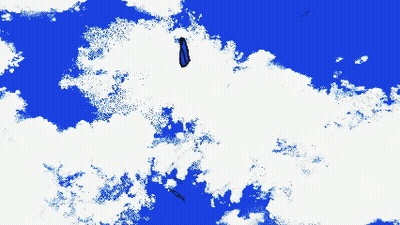 A Black And White Drawing Of A Person Holding A Sword GIF