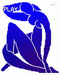 A Black And White Drawing Of A Person Kneeling Down With The Name Picasso At The Bottom GIF