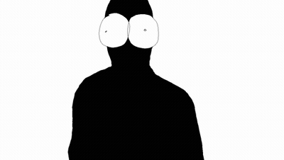 A Black And White Drawing Of A Person Pointing At Something GIF