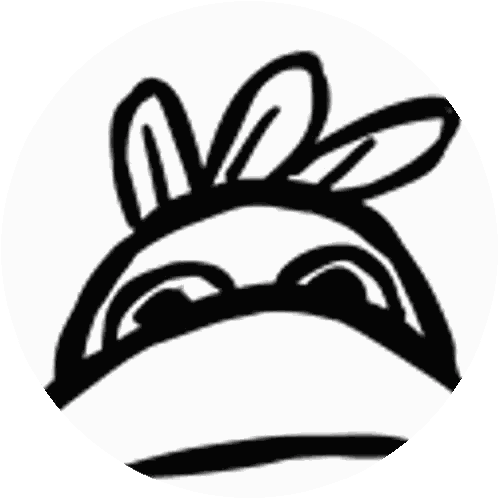 A Black And White Drawing Of A Person 'S Face Sticker