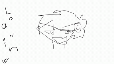 A Black And White Drawing Of A Person 'S Face With A Smiley Face And The Words " I Love You " Written Below It GIF